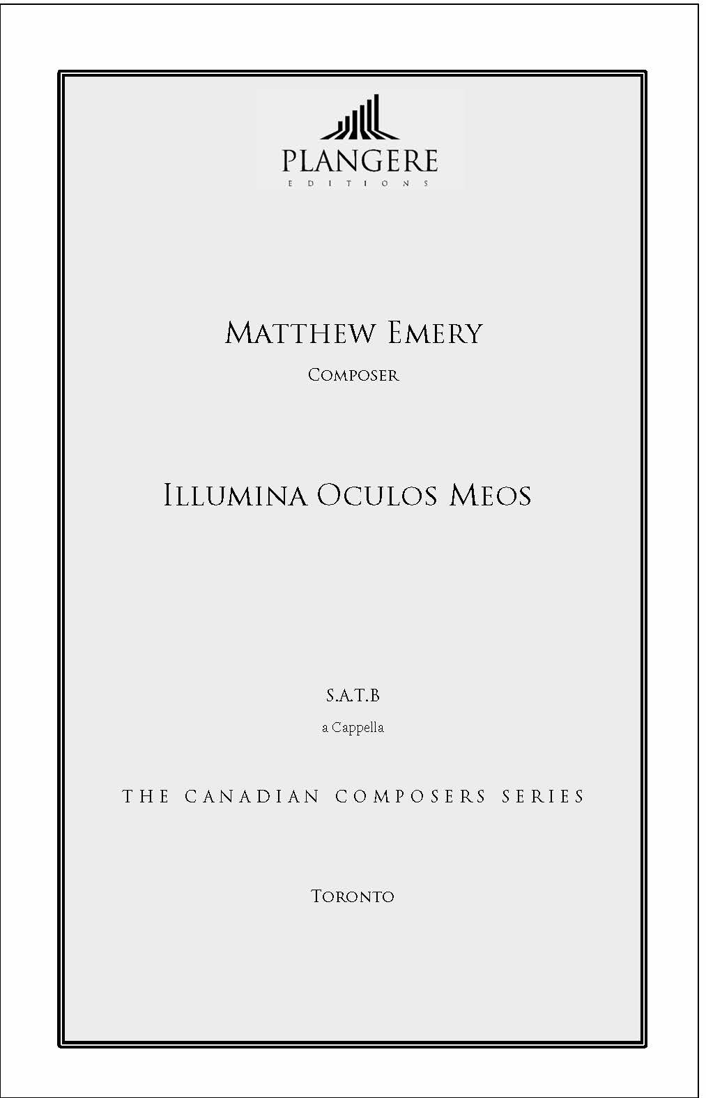 Illuymina Oculos Meos (SATB) Illuymina Oculos Meos (SATB)